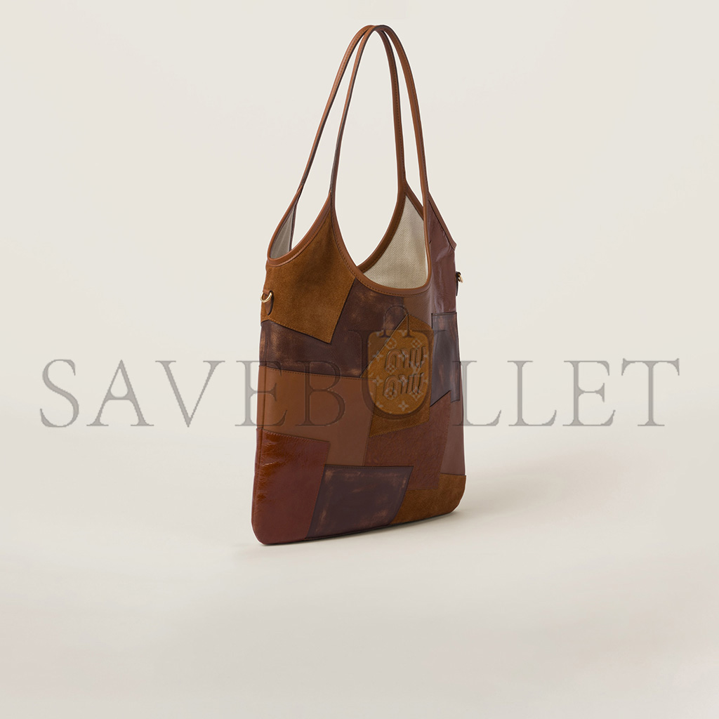 MIU MIU IVY LEATHER PATCHWORK BAG 5BG231 (40*35cm)